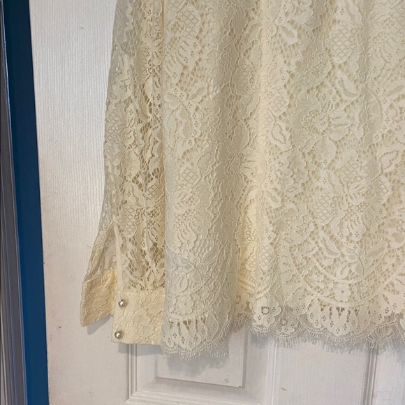 Talbots Ivory Lace Blouse - Picture 8 of 9